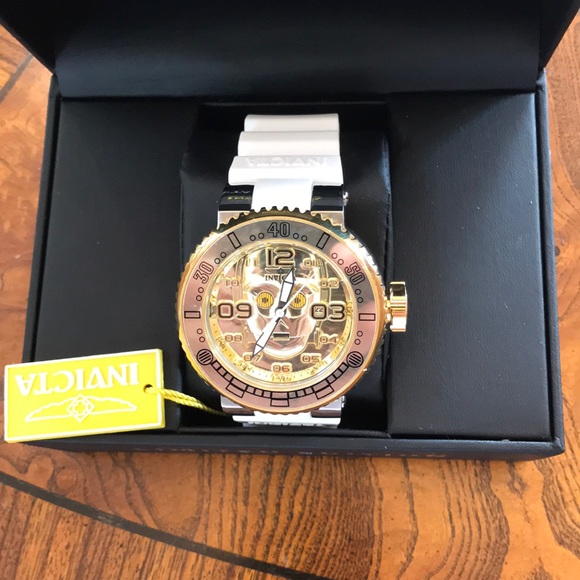 Invicta Star Wars C3PO Gold Face White Band NWT - Picture 4 of 8